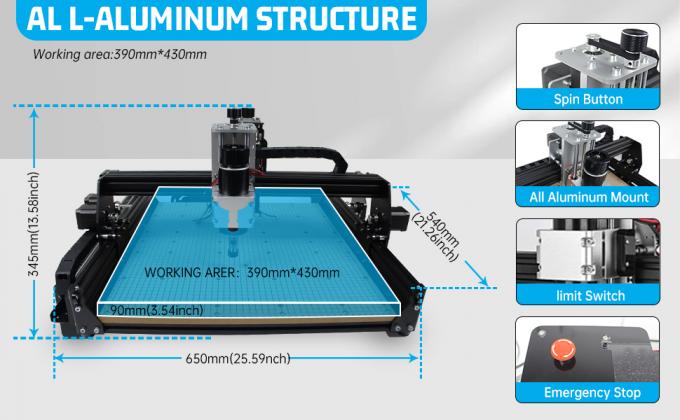 4540 Router CNC-Gravurmaschine 500 Watt Spindel 11000 Dreh/min 3 Achsen 0