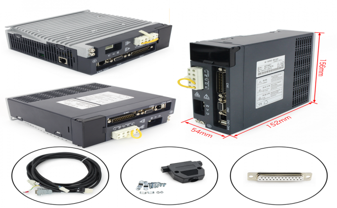 CNC-Controller AC Servo Motor Kit 3000 Rpm 64Ncm 200W 17 Bit Magnetischer Encoder 3